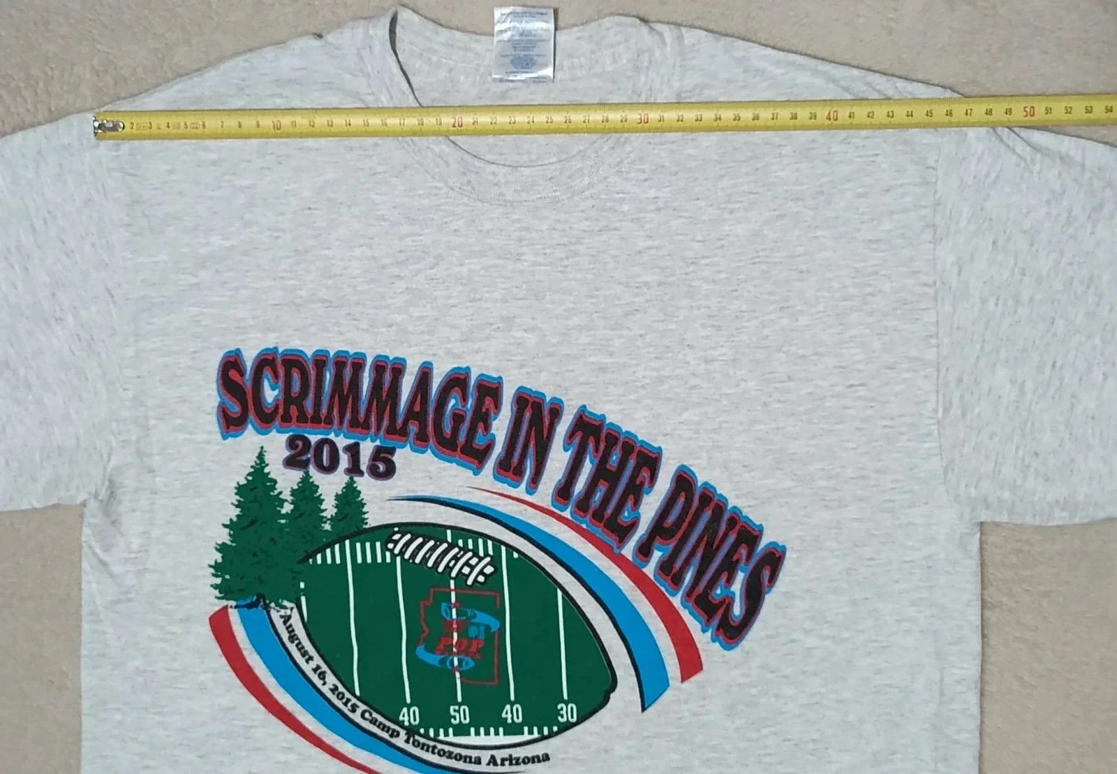 Camiseta Gildan Scrimmage In The Pines 2015 Futebol EUA cinza Tamanho M – photo 8
